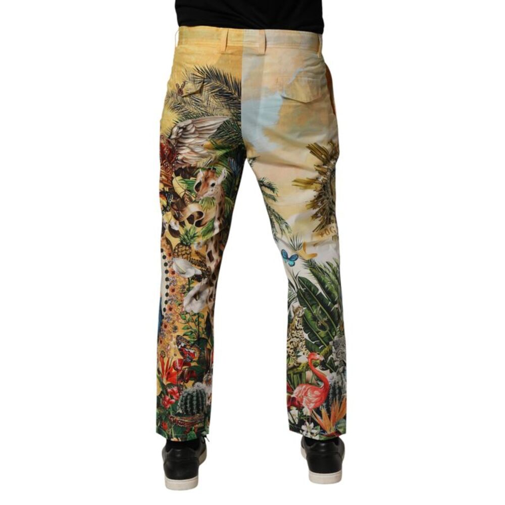Dolce & Gabbana Multicolor Tropical King Lounge Trouser Men's Pants - Picture 3 of 4